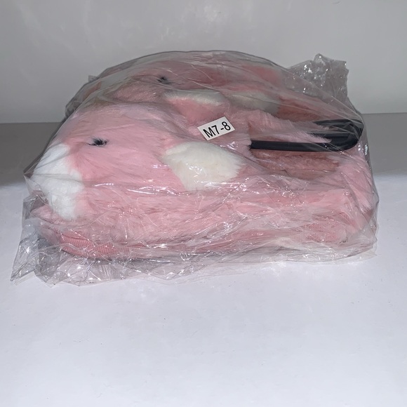 PINK RABBIT SLIPPERS - Picture 3 of 4